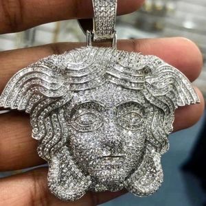 Iced out Medusa Head Pendant